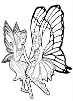 kolorowanki Mariposa i baśniowa księżniczka, malowanka dla dziewczynek do wydruku, obrazek z wróżką  do pokolorowania numer  14